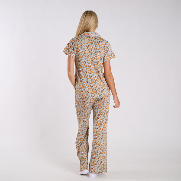 Leaves and Lattes Pajama Shirt