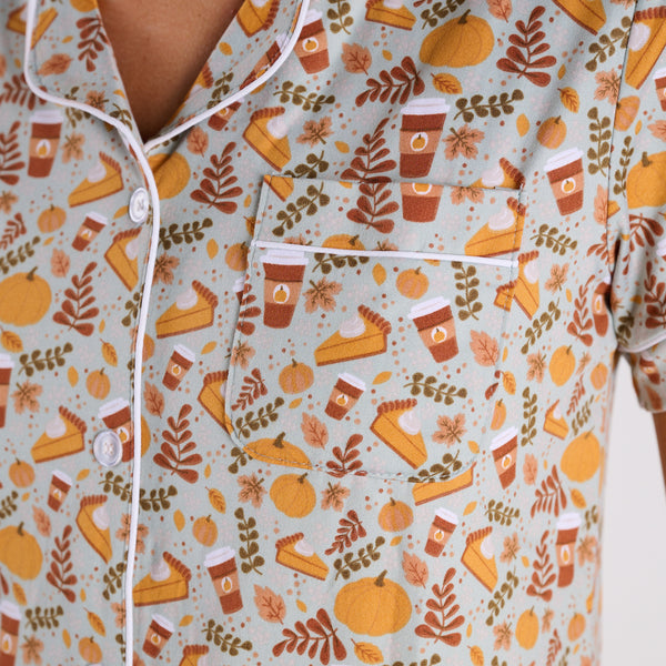 Leaves and Lattes Pajama Shirt