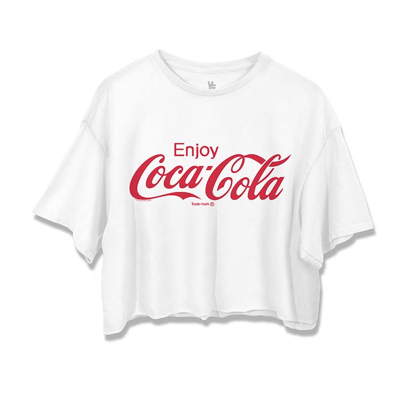 Coke Logo Cropped Short Sleeve T-Shirt