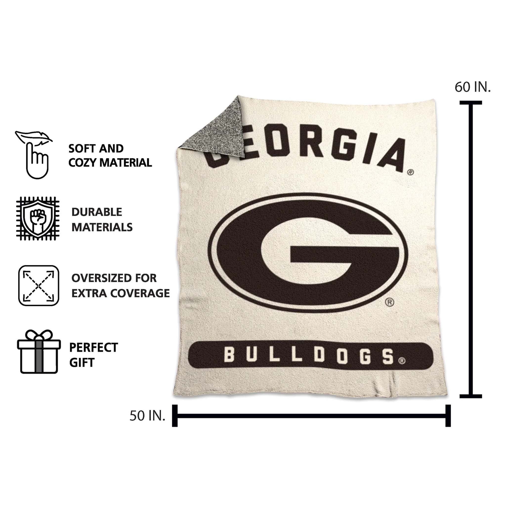 UGA Prime Luxe Dreams Throw Blanket