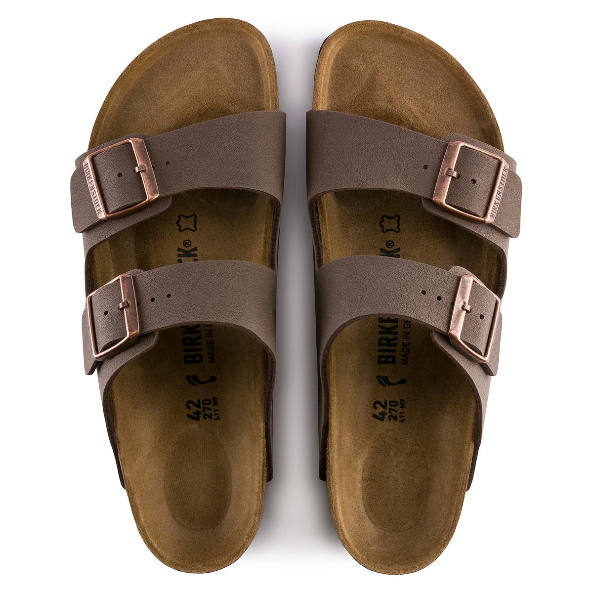 Birkenstock Women's Arizona Birkibuc Sandals in Mocha