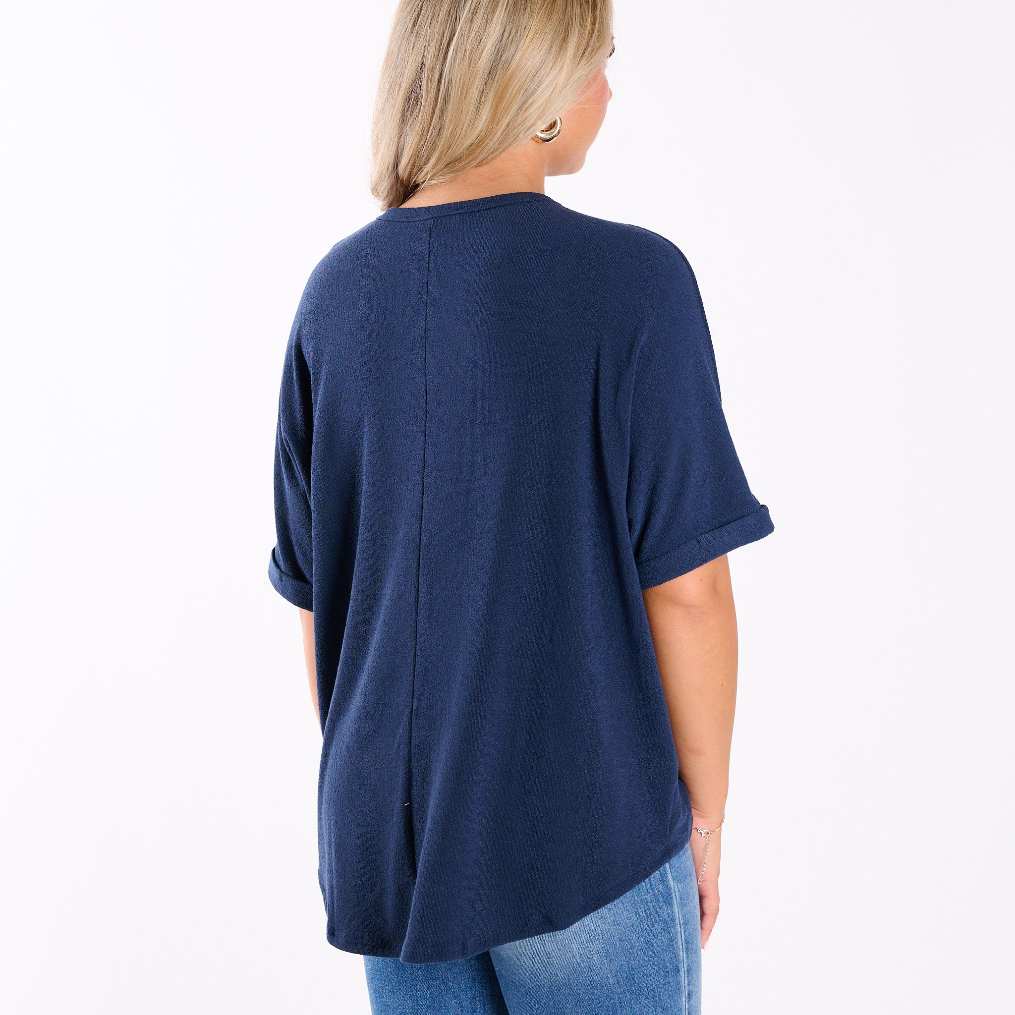 Crepe Swing Short Sleeve Top