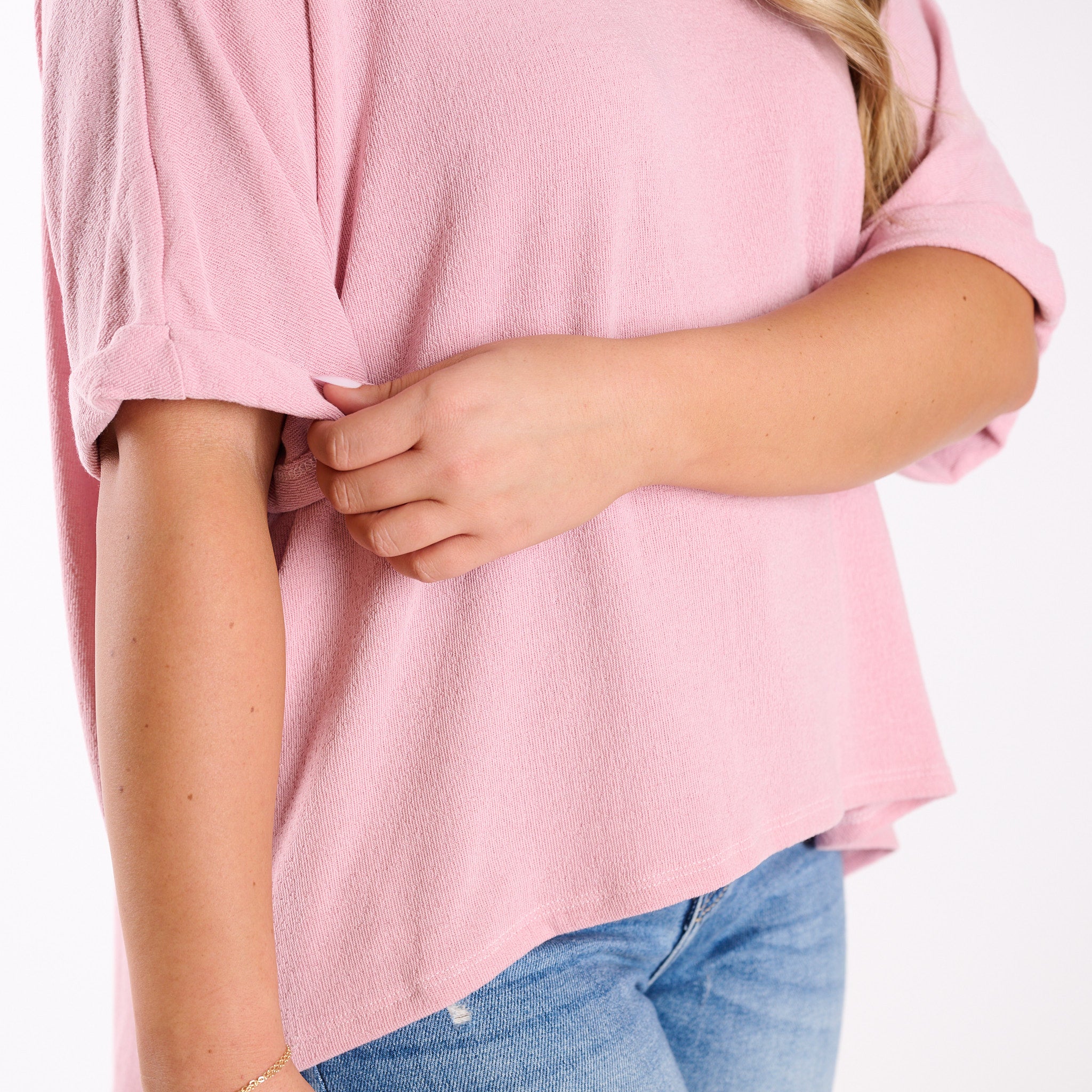 Crepe Swing Short Sleeve Top