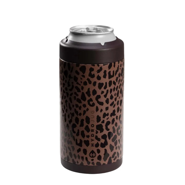16oz Standard Can Cooler in Brown Leopard