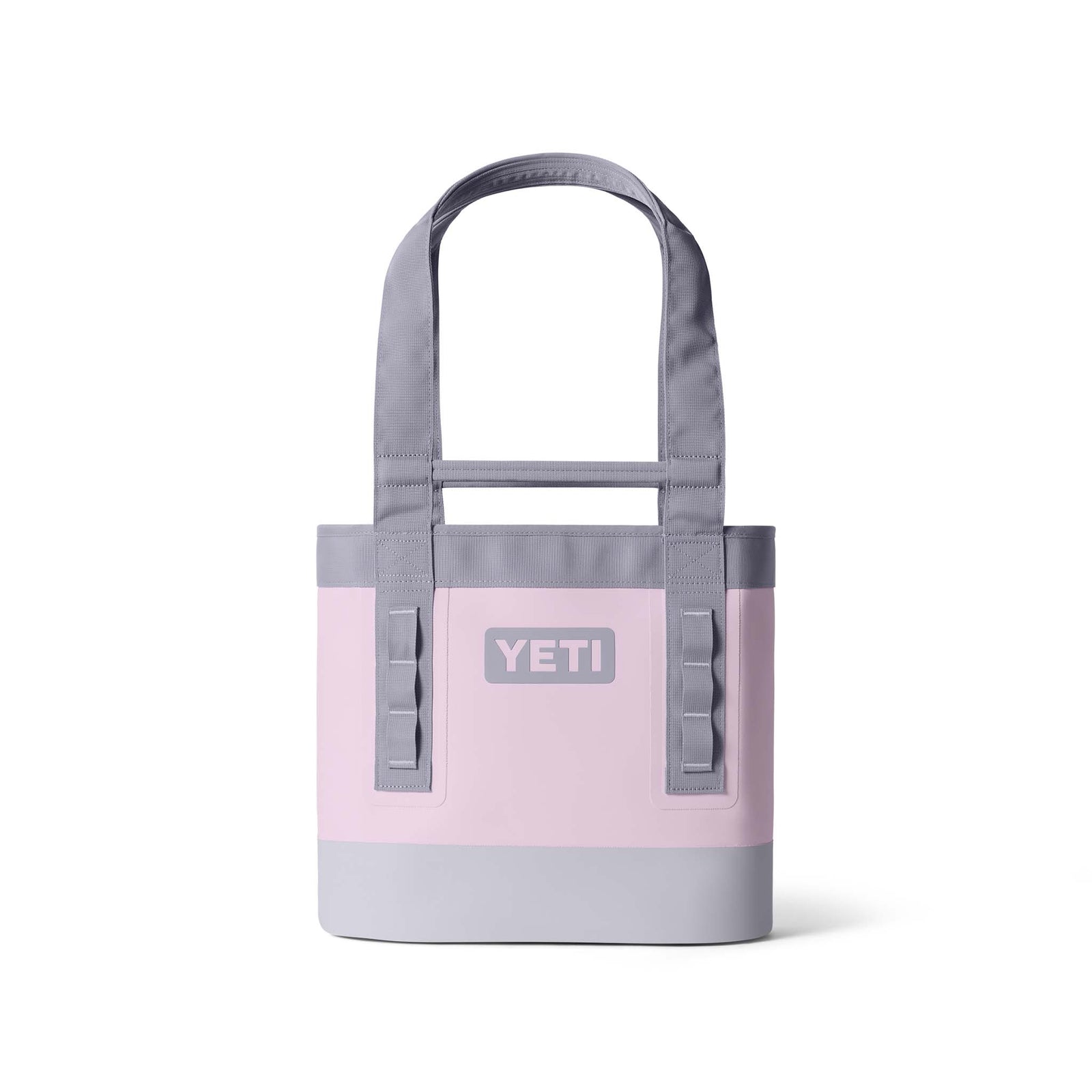 YETI Camino 20 Carryall Bag in Cherry Blossom with dual handles and pink and gray color blocking.