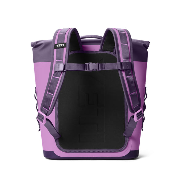 Purple YETI backpack cooler on a white background
