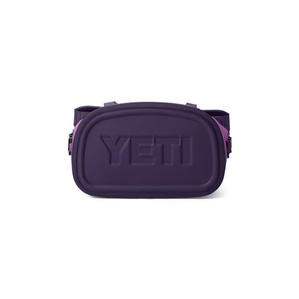 Purple YETI backpack cooler on a white background