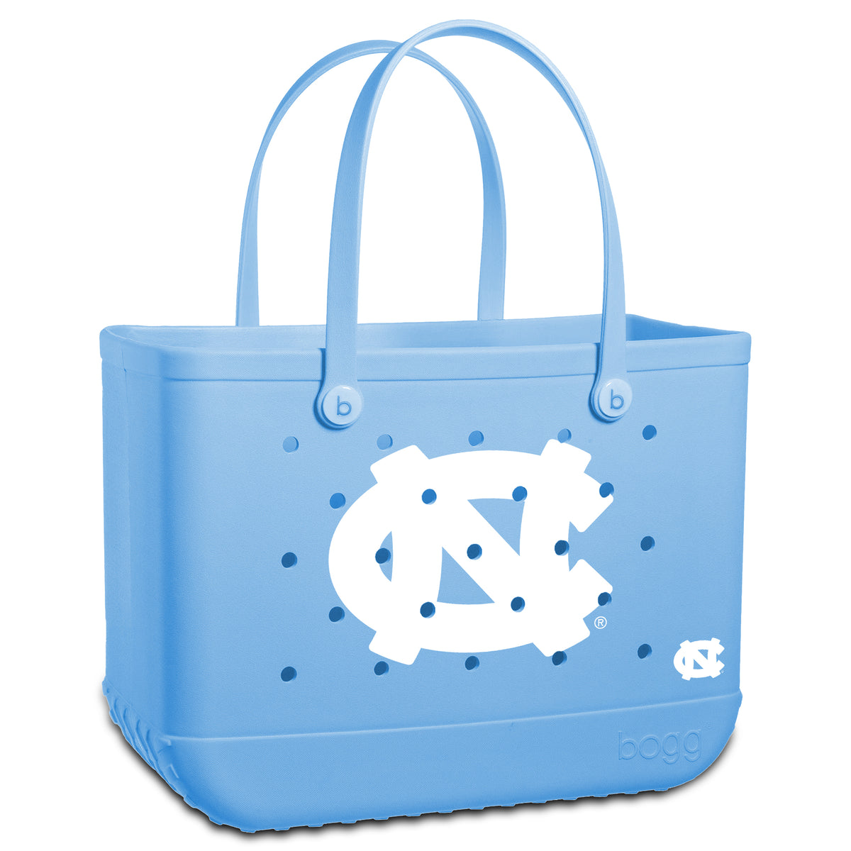 Wincraft North Carolina Tar Heels Original Bogg Bag in light blue with large white UNC logo printed on side.