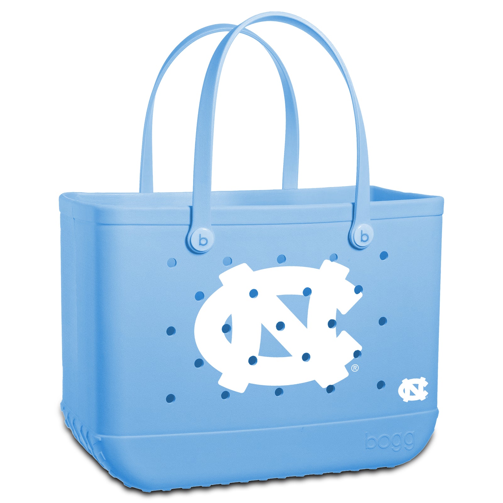 Wincraft North Carolina Tar Heels Original Bogg Bag in light blue with large white UNC logo printed on side.