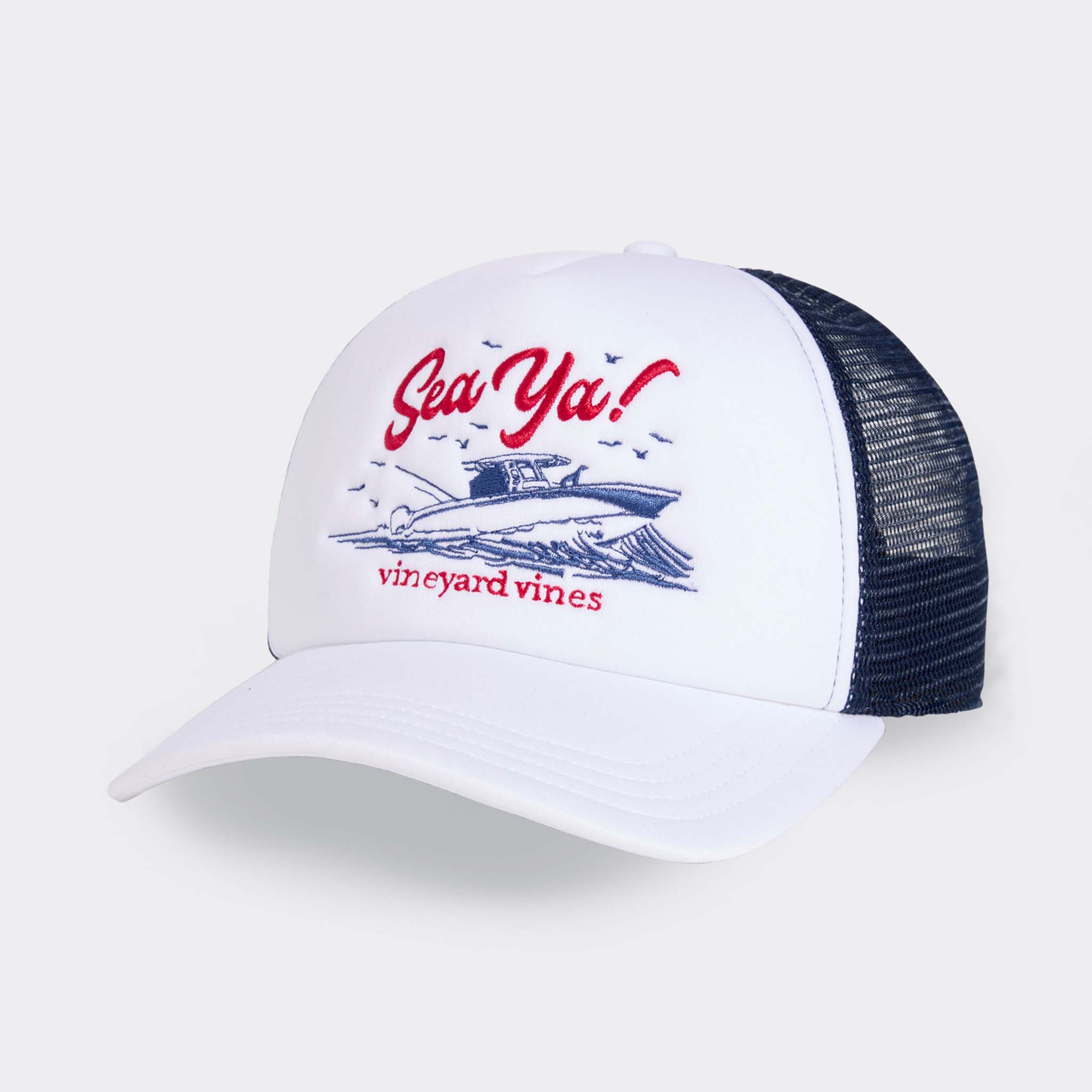 Vineyard Vines Sea Ya! Foam Trucker Hat Palmetto Moon