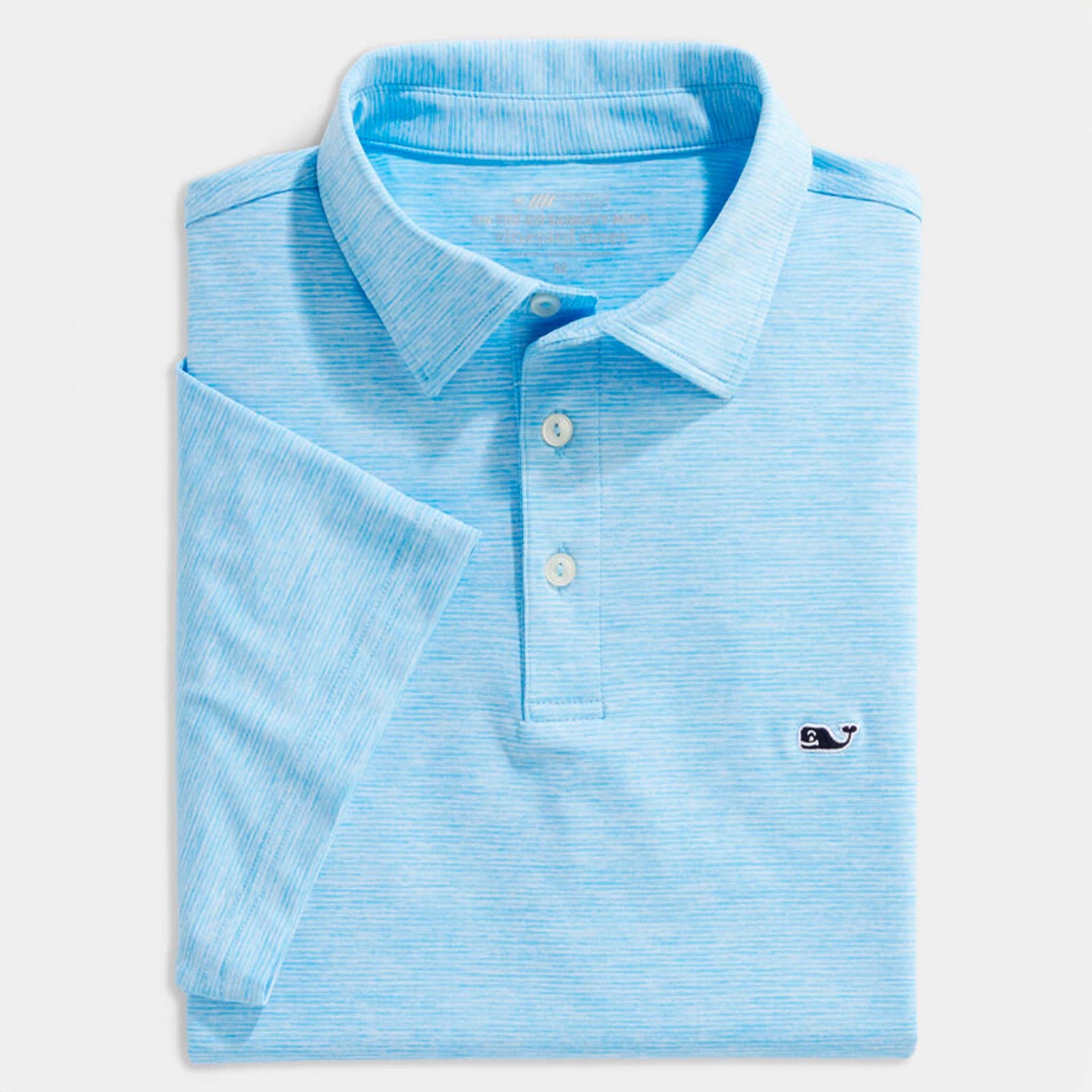 Vineyard Vines St. Jean Stripe Sankaty Polo in Ocean Breeze Tejeda