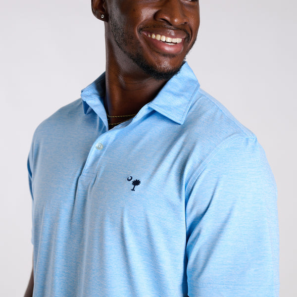 St. Jean Stripe Sankaty Polo in Ocean Breeze