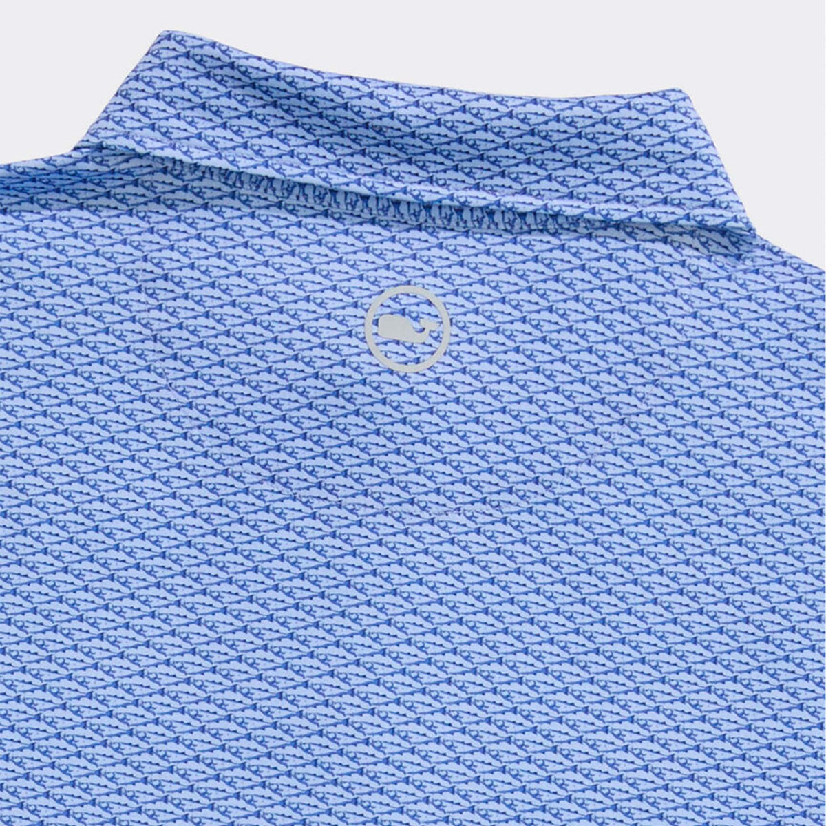 Vineyard Vines Performance Printed Sankaty Polo in Bass Micro Jake Blue