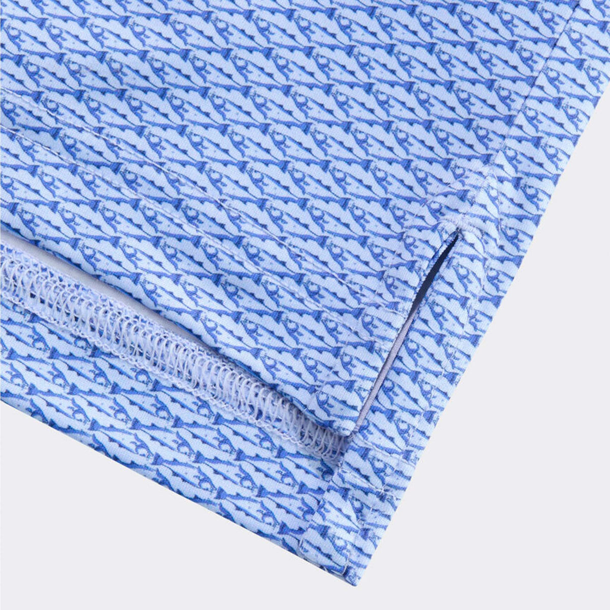 Vineyard Vines Performance Printed Sankaty Polo in Bass Micro Jake Blue