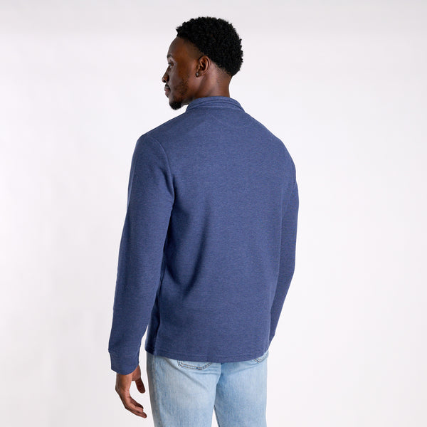 Men's Saltwater Quarter Zip Pullover in Deep Bay