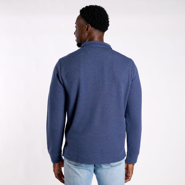 Men's Saltwater Quarter Zip Pullover in Deep Bay