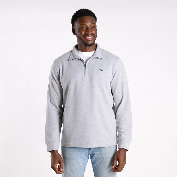 Men's Saltwater Quarter Zip Pullover in Granite