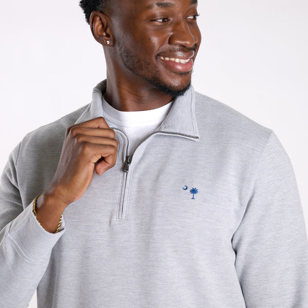 Men's Saltwater Quarter Zip Pullover in Granite