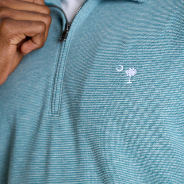 Men's Saltwater Quarter Zip Pullover in Lowcountry Loden