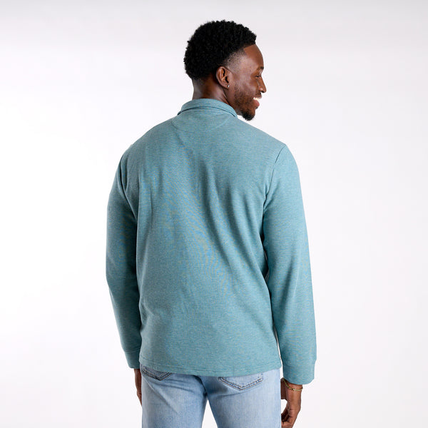 Men's Saltwater Quarter Zip Pullover in Lowcountry Loden