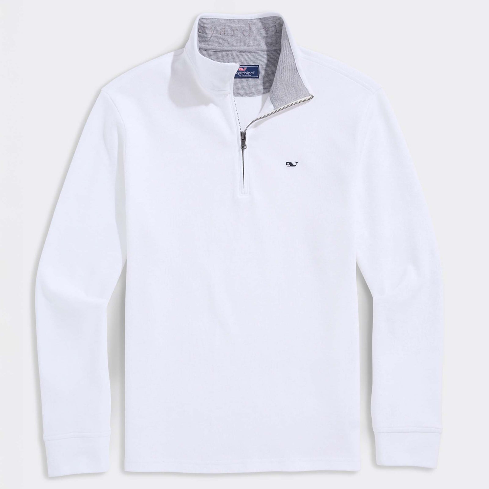 Vineyard Vines Men's Saltwater Quarter Zip Pullover in White