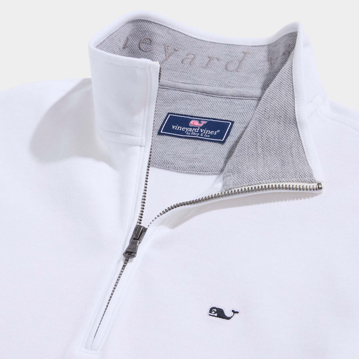 Vineyard Vines Men's Saltwater Quarter Zip Pullover in White