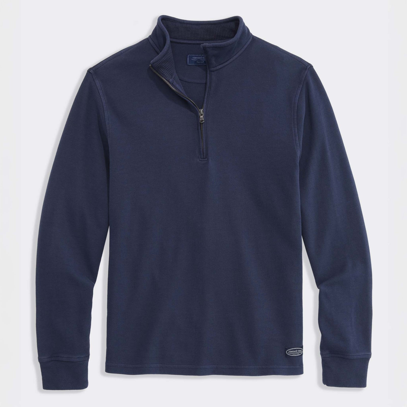 vineyard vines Men's Coastline Quarter Zip Pullover in Nautical Navy