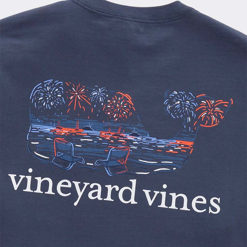Vineyard Vines Beach Fireworks Whale Fill Short Sleeve T-Shirt