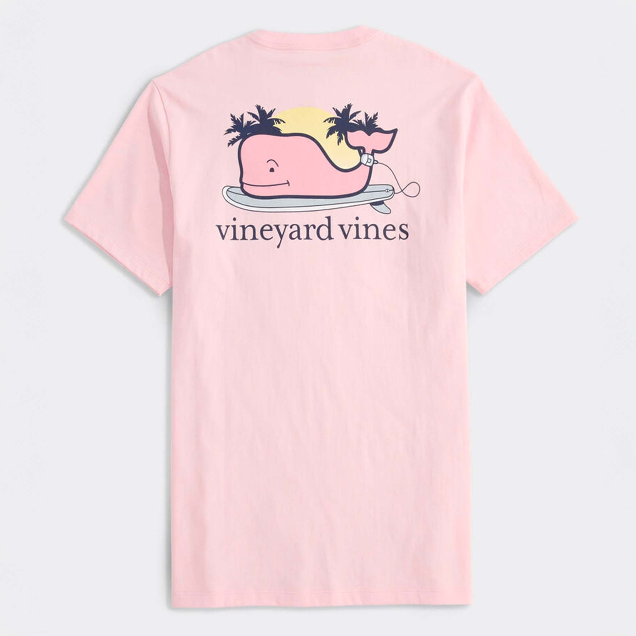 Vineyard Vines Surfer Whale Short Sleeve T-Shirt In Flamingo
