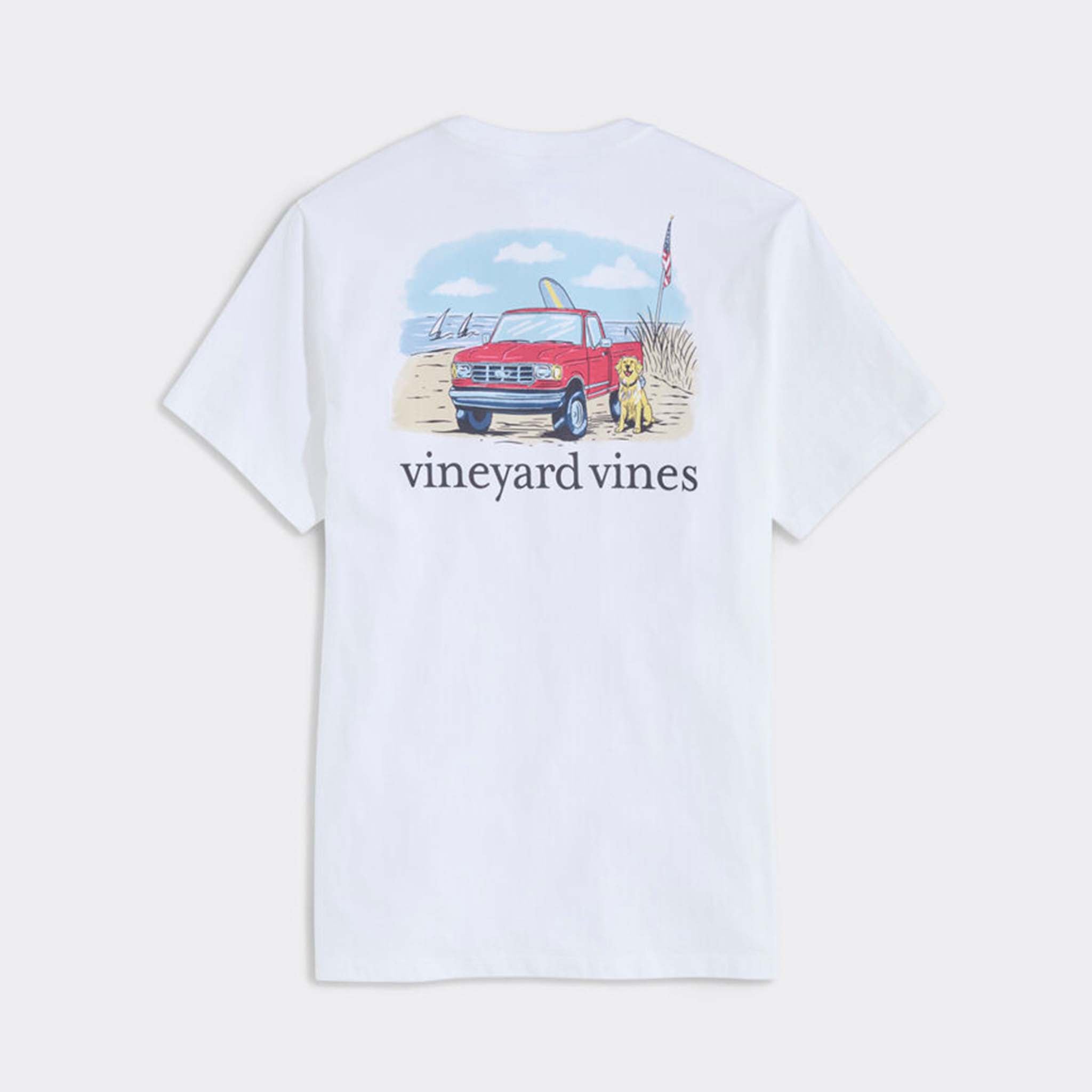 Vineyard Vines Truck On The Beach Short Sleeve T-Shirt Palmetto Moon
