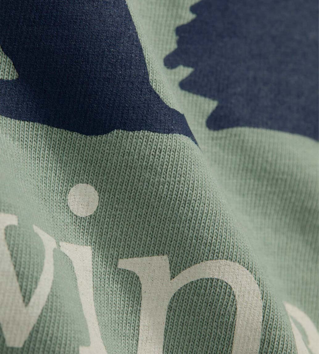 Vineyard Vines Mountain Dog Long Sleeve T-Shirt in dunegrass green