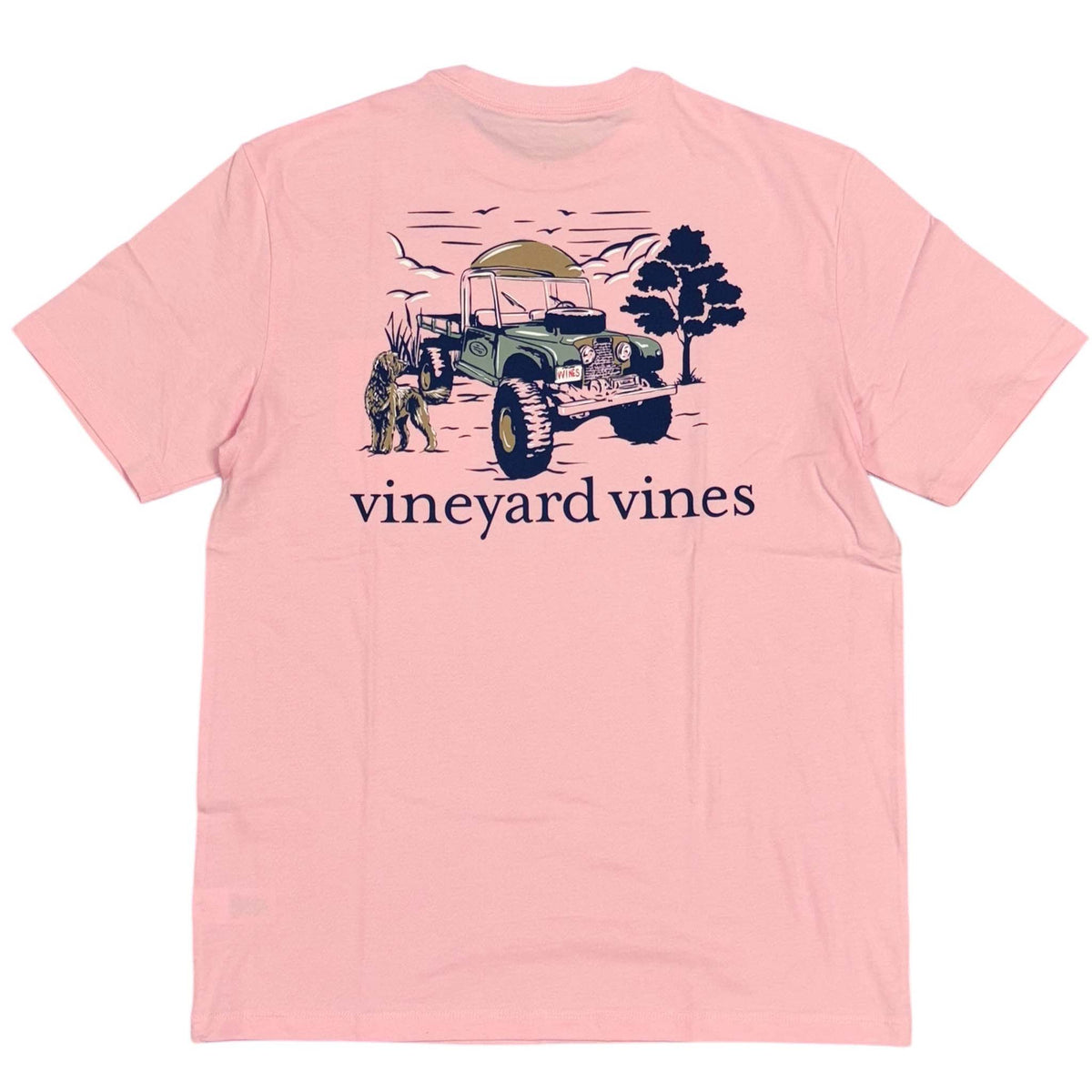 Vineyard Vines Rough Waters Short Sleeve T-Shirt in flamingo pink