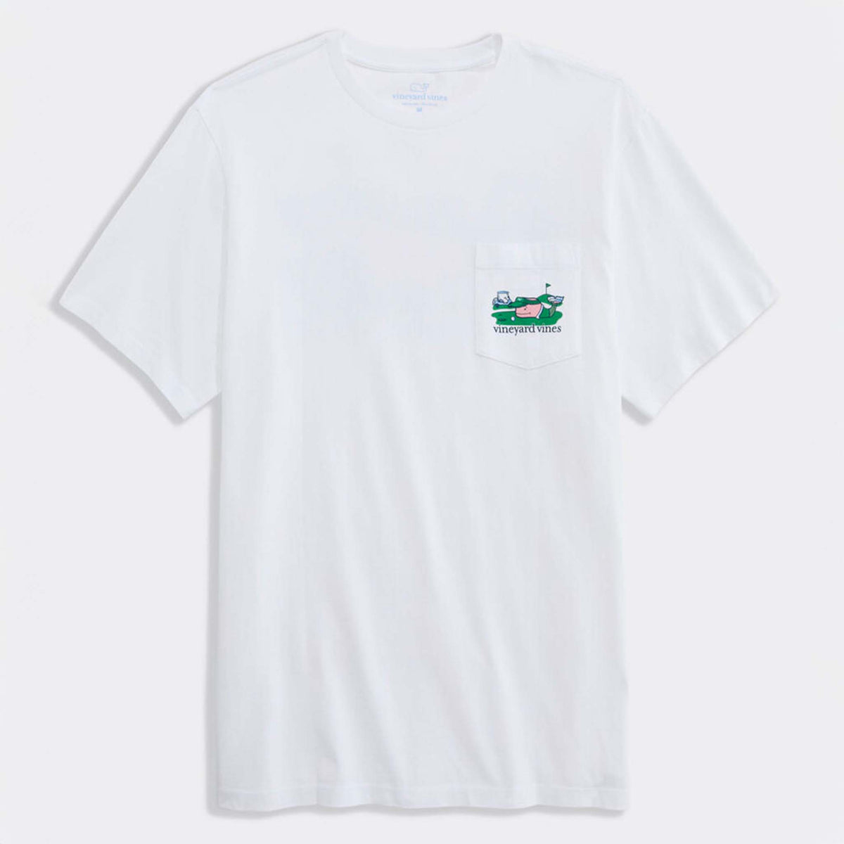 Vineyard Vines Golfer Whale Short Sleeve T-Shirt in white