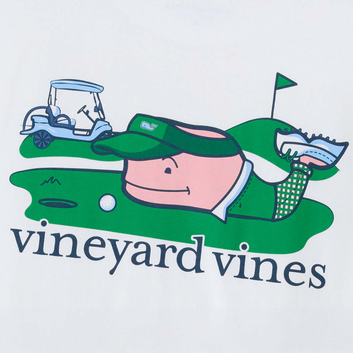 Vineyard Vines Golfer Whale Short Sleeve T-Shirt in white