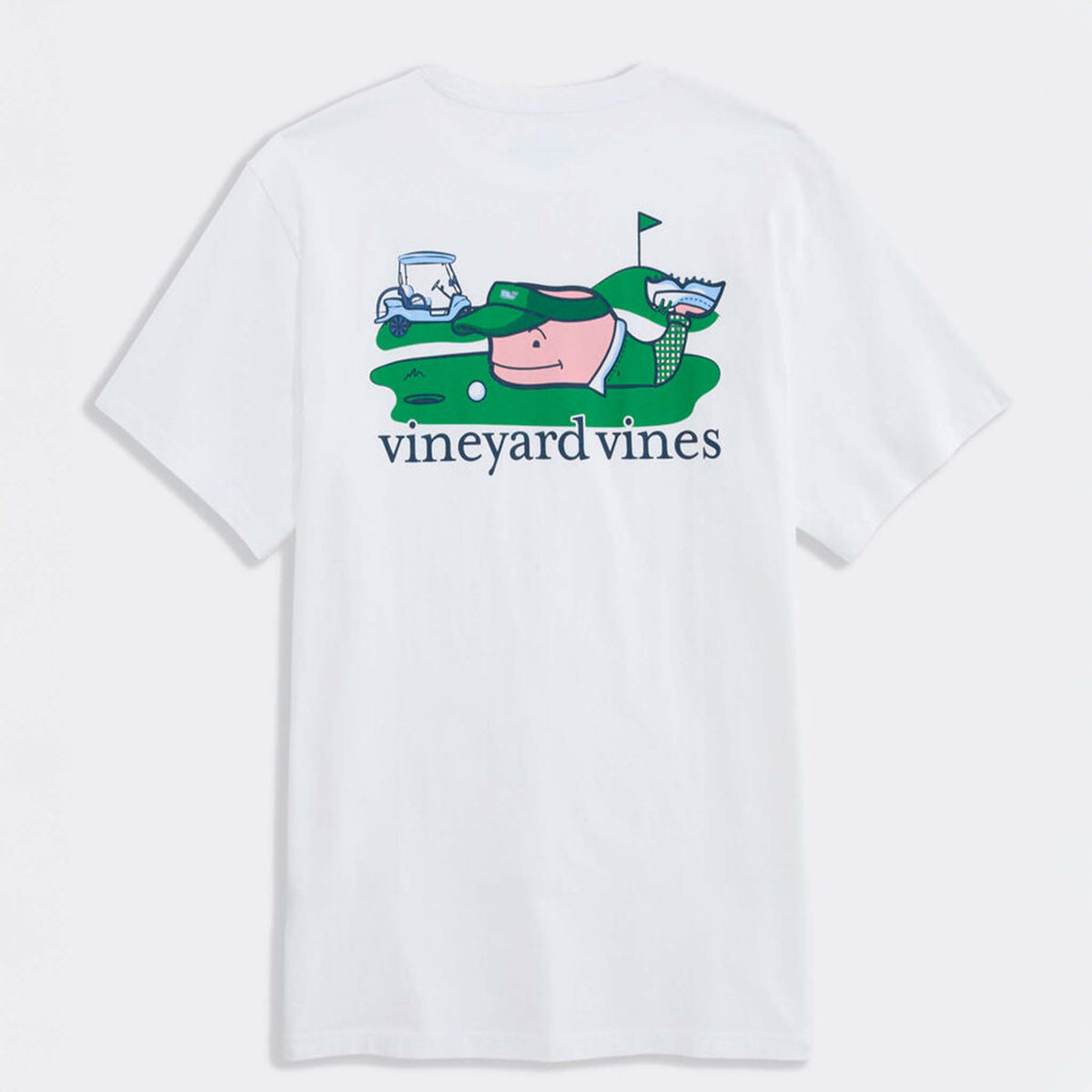Vineyard Vines Golfer Whale Short Sleeve T-Shirt in white