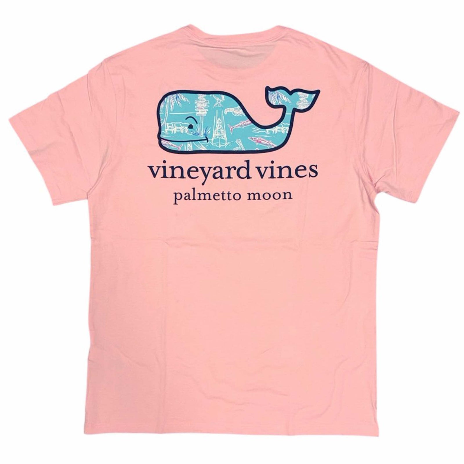Vineyard Vines Ocean Fill Whale Short Sleeve T-Shirt in Flamingo pink