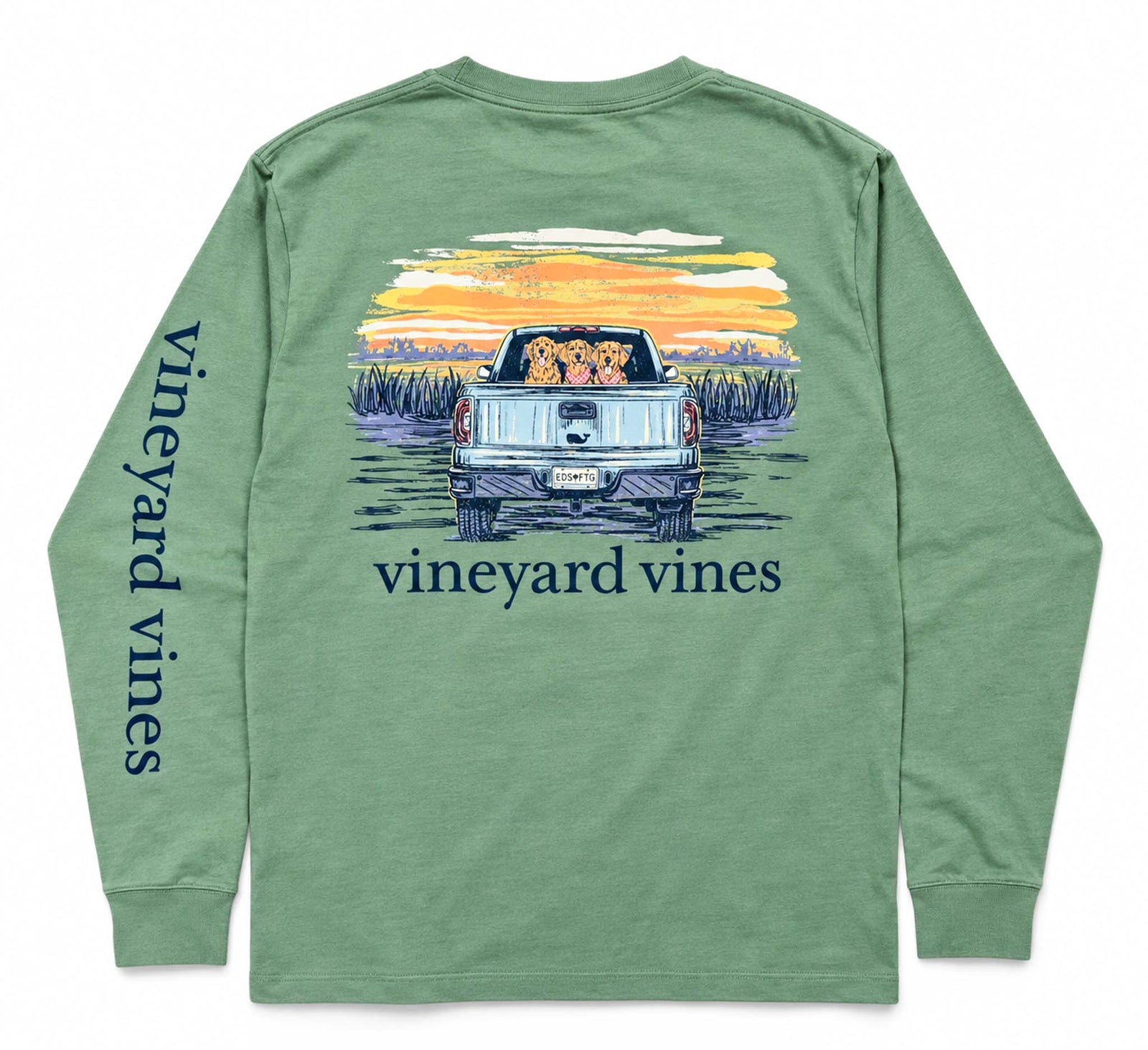 Pickup Truck Marsh Dogs Long Sleeve T-Shirt