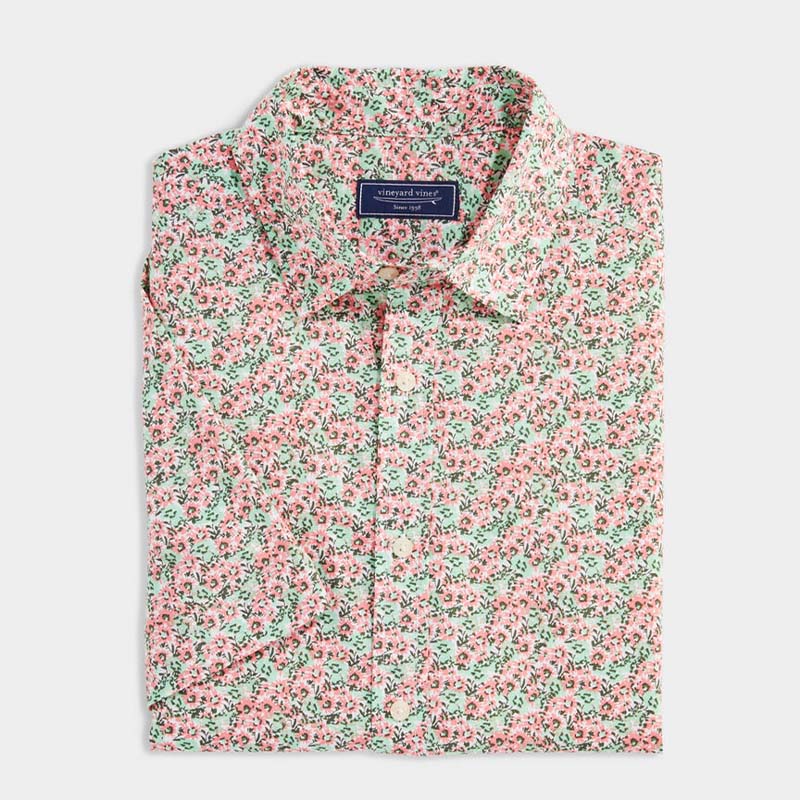 Cotton Gulf Floral Button Down Shirt