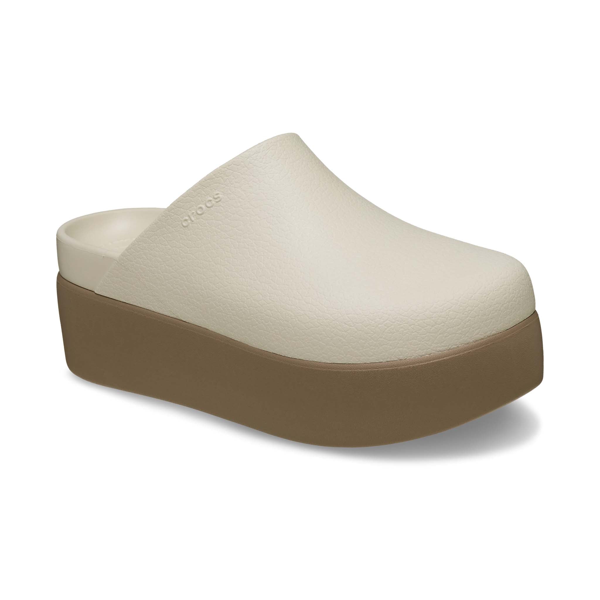 Crocs Dylan Platform Clog Slip-On Shoes in Frappe Latte | Palmetto