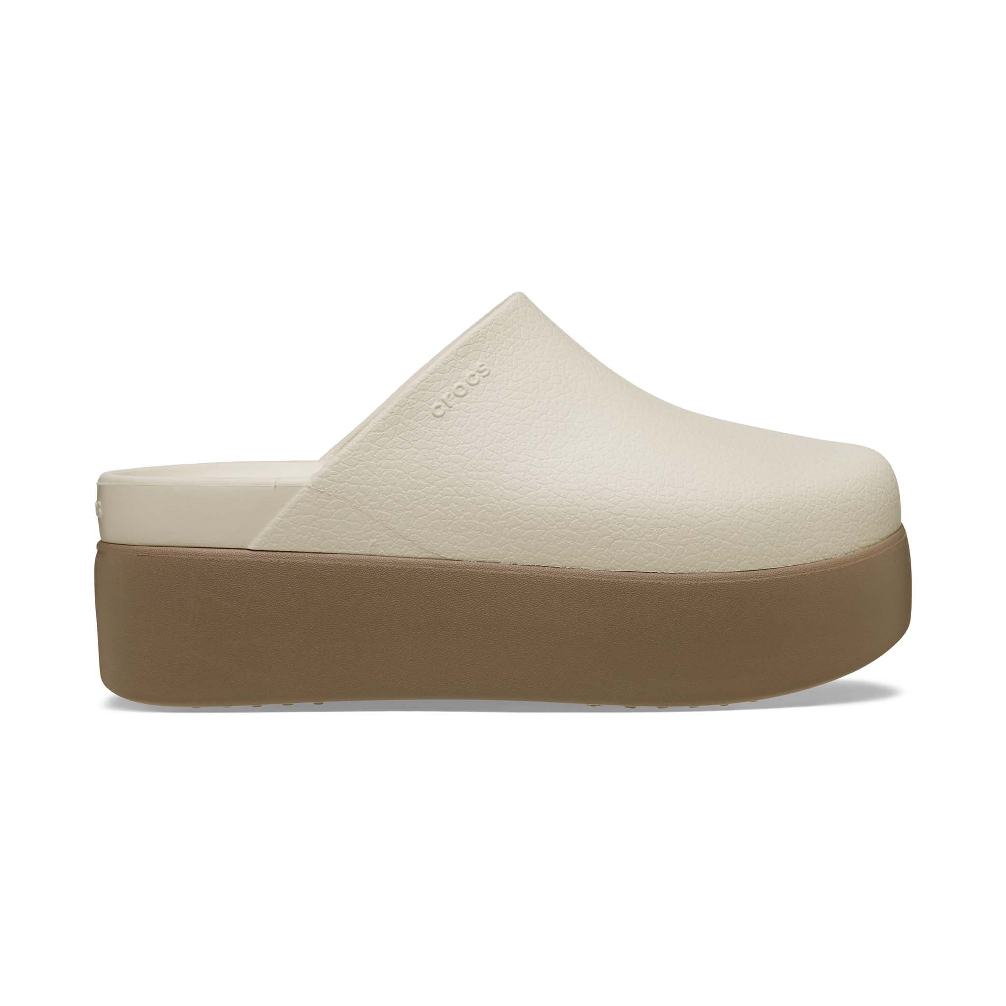 Crocs Dylan Platform Clog Slip-On Shoes in Frappe Latte | Palmetto