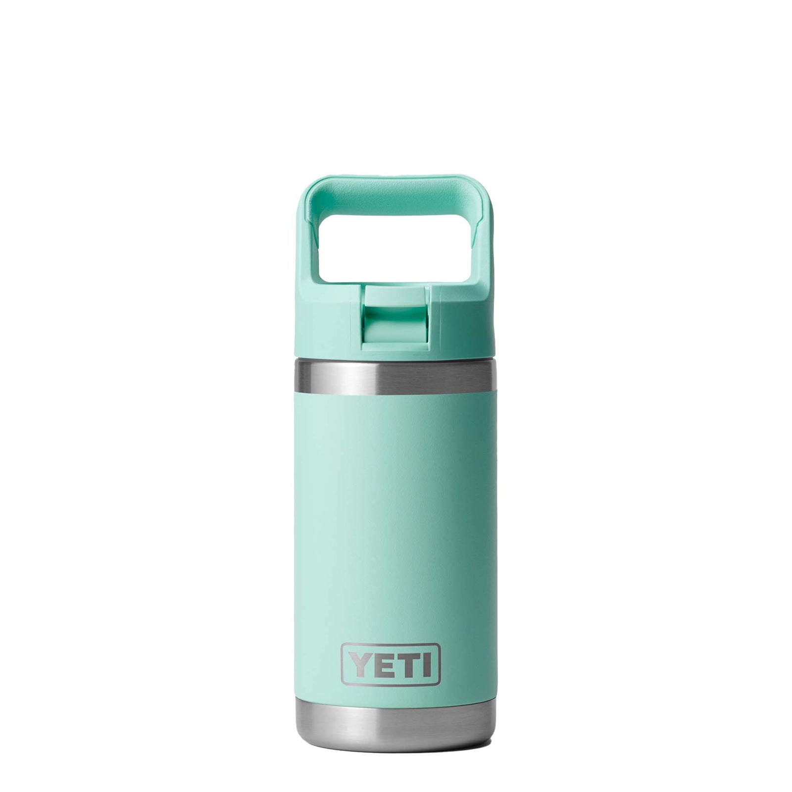 YETI Seafoam 12oz flip straw water bottle.