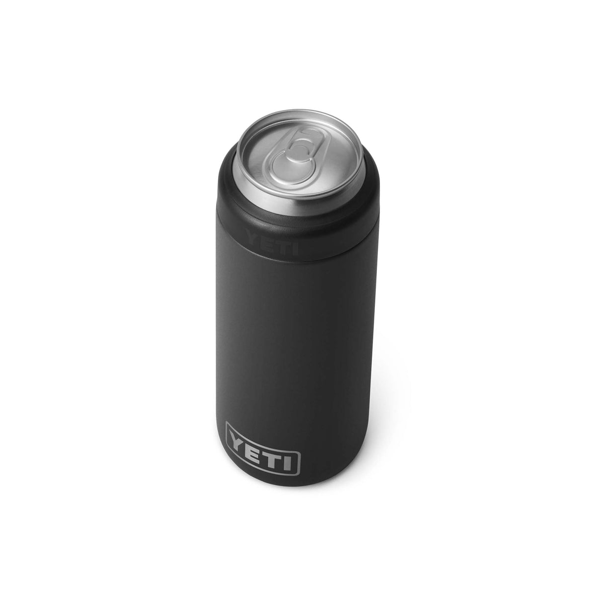Yeti Black Rambler 12oz Slim Can Colster