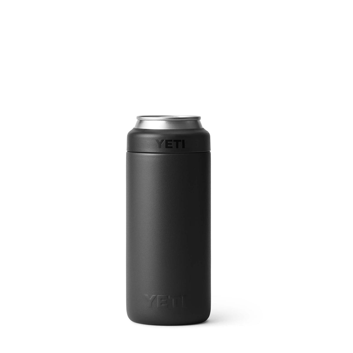 Yeti Black Rambler 12oz Slim Can Colster