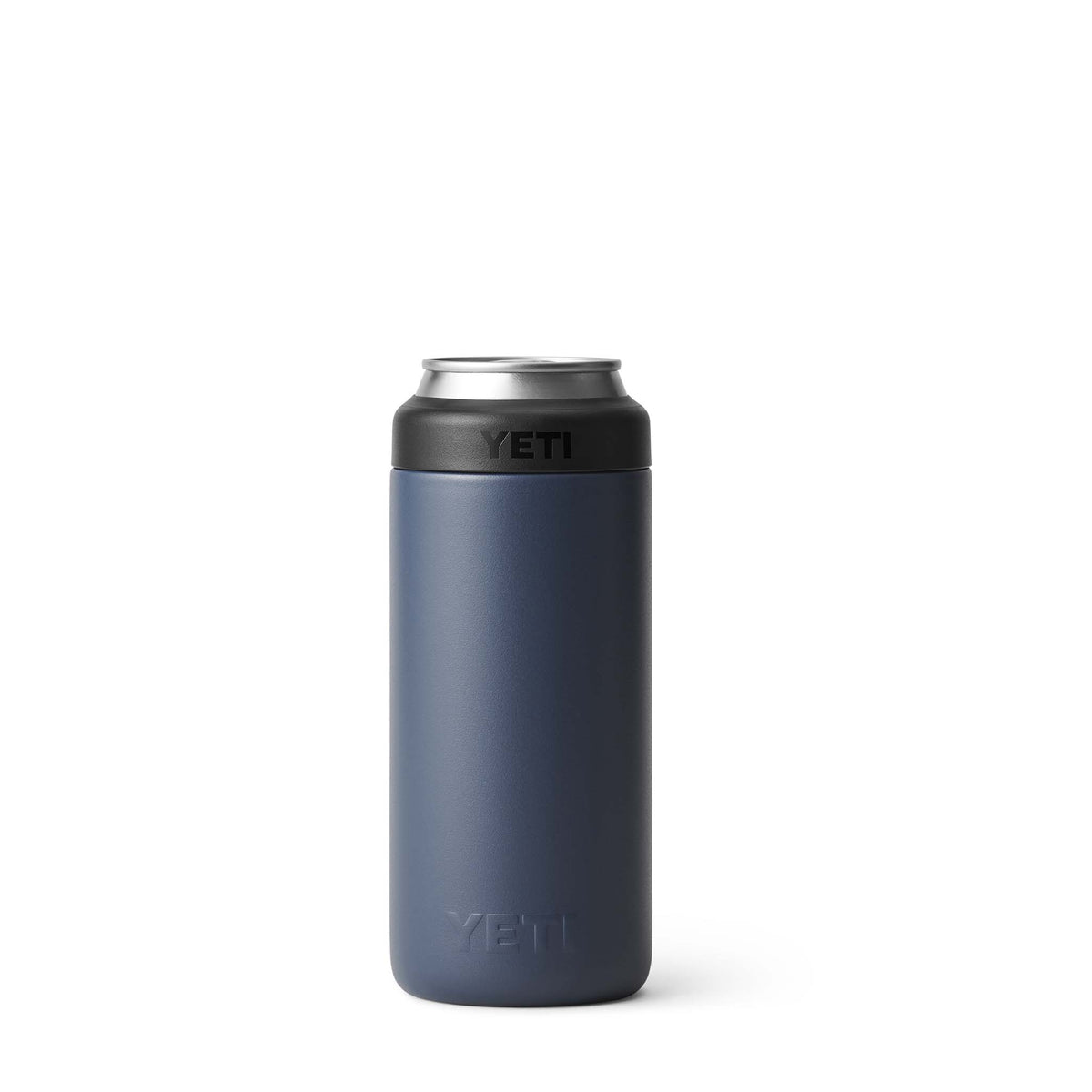 Yeti Navy Rambler 12oz Slim Can Colster