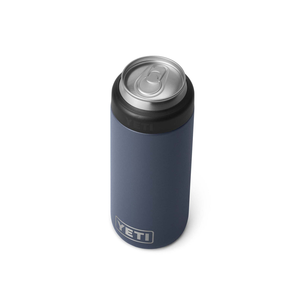 Yeti Navy Rambler 12oz Slim Can Colster