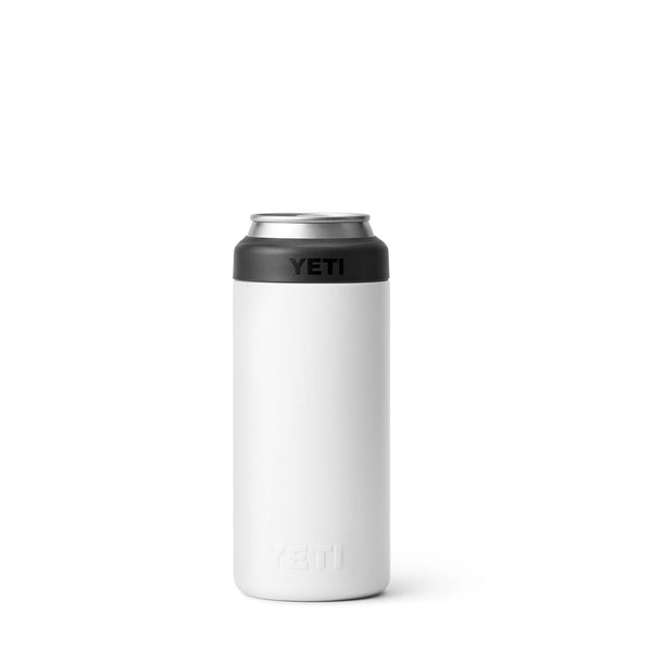 Yeti White Rambler 12oz Slim Can Colster