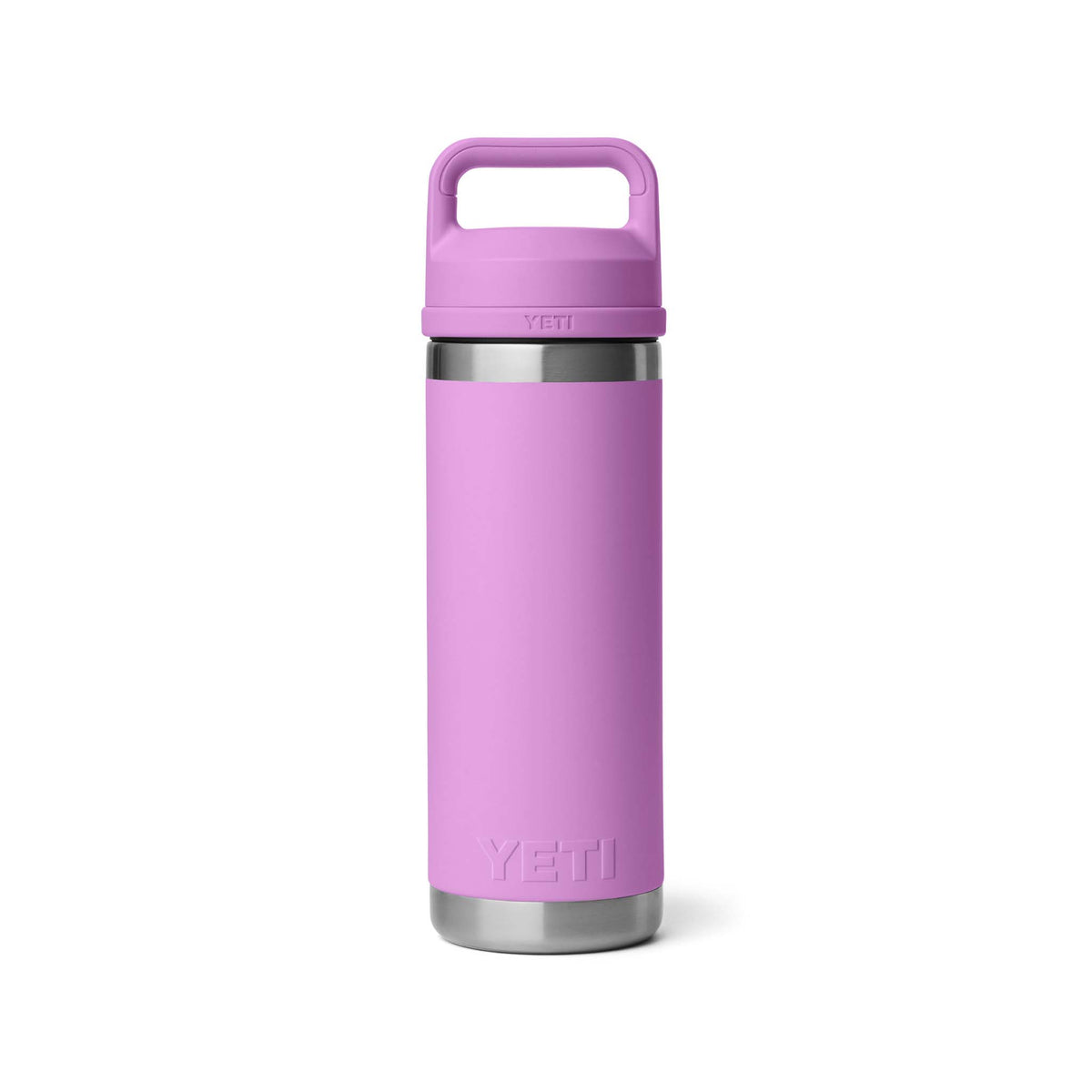 Yeti Desert Bloom Rambler 18oz Chug Bottle shown on a white background.
