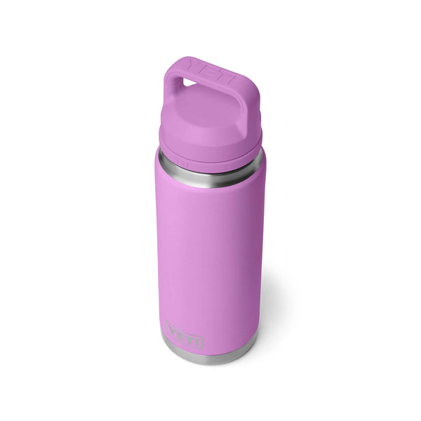Yeti Desert Bloom Rambler 26oz Chug Bottle shown on a white background.