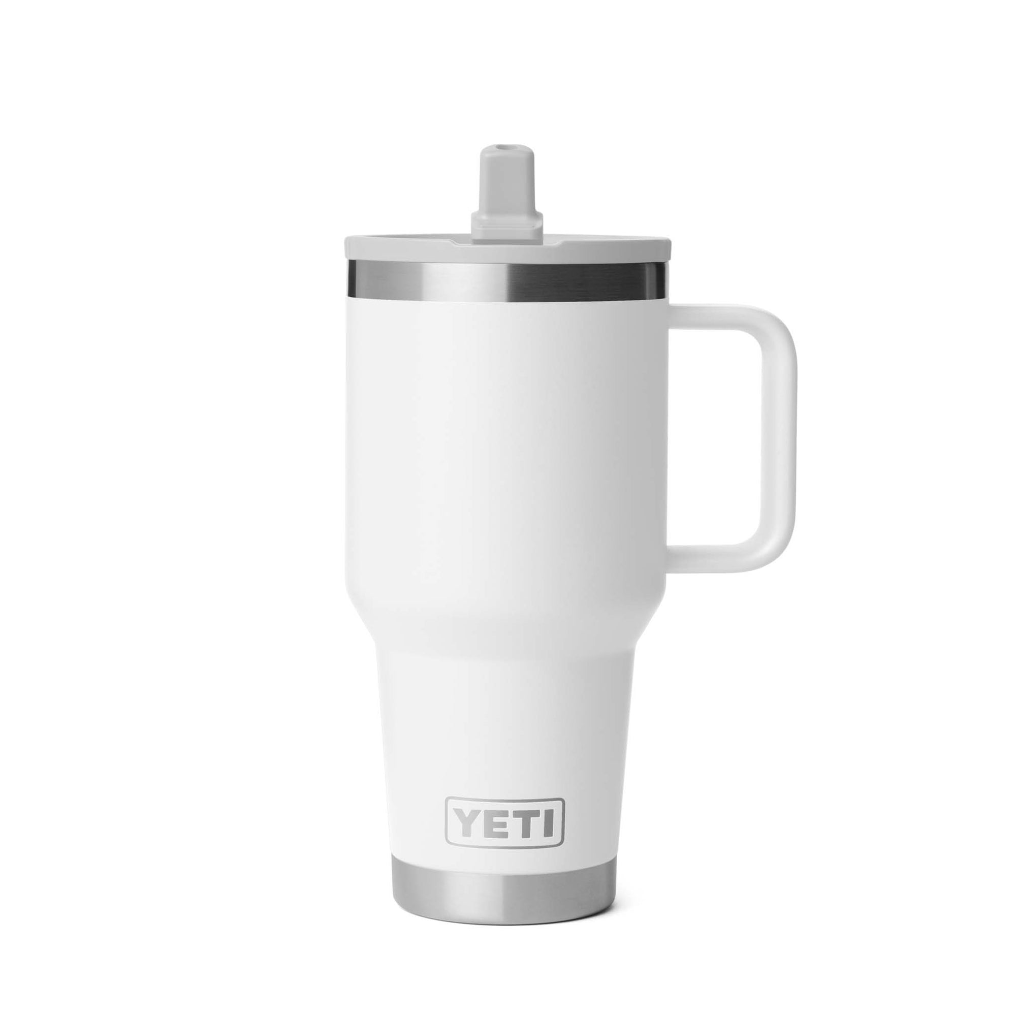 White 30oz Travel Straw Mug