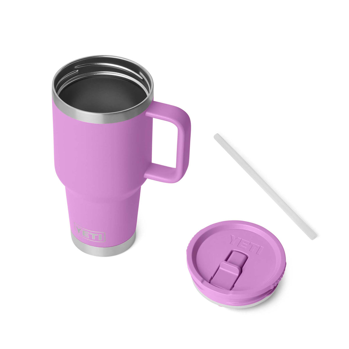 Yeti Desert Bloom Rambler 30oz Travel Mug shown in front of a white background.